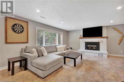 53 Rolling Acres Drive, Kitchener, ON - Indoor Photo Showing Living Room With Fireplace