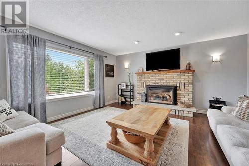 53 Rolling Acres Drive, Kitchener, ON - Indoor Photo Showing Living Room With Fireplace