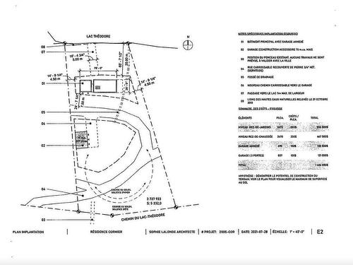 Plan (croquis) - Ch. Du Lac-Théodore, Morin-Heights, QC 