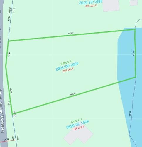 Plan (croquis) - Ch. Du Lac-Théodore, Morin-Heights, QC 