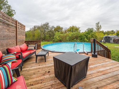 Patio - 2596 Route 219, Saint-Jean-Sur-Richelieu, QC - Outdoor With Above Ground Pool With Exterior