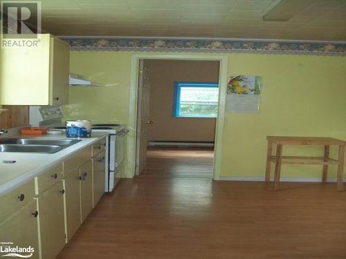 29 Railway Street, Georgian Bay Twp, ON - Indoor Photo Showing Kitchen With Double Sink