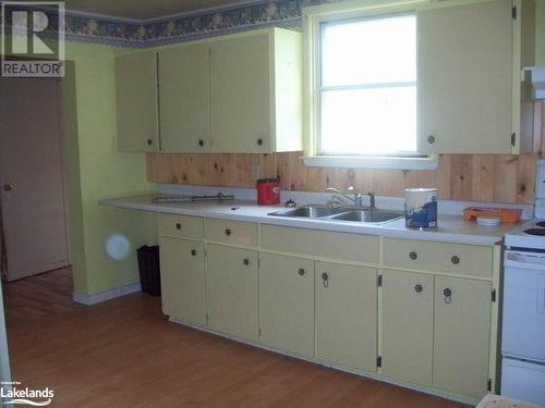 29 Railway Street, Georgian Bay Twp, ON - Indoor Photo Showing Kitchen With Double Sink