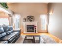 15723 93 St Nw, Edmonton, AB  - Indoor Photo Showing Living Room With Fireplace 