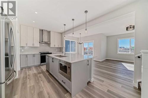 336 Beltmont Park Sw, Calgary, AB - Indoor Photo Showing Kitchen With Stainless Steel Kitchen With Double Sink With Upgraded Kitchen