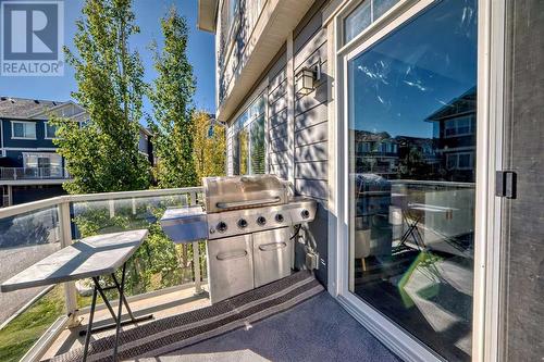 Balcony with BBQ gas line - 109 Evanston Manor Nw, Calgary, AB - Outdoor With Balcony With Exterior