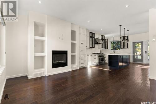 805 Boyle Street, Indian Head, SK - Indoor Photo Showing Living Room With Fireplace