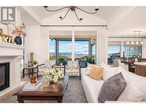 101 Diamond Way, Vernon, BC - Indoor Photo Showing Living Room With Fireplace