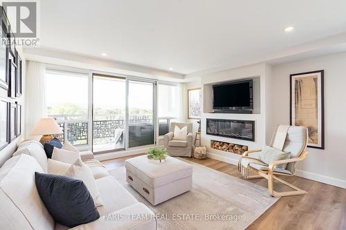 516 - 172 Eighth Street, Collingwood, ON - Indoor Photo Showing Living Room With Fireplace