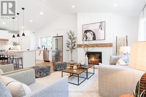 93 Summer Leigh Trail, Huntsville, ON - Indoor Photo Showing Living Room With Fireplace