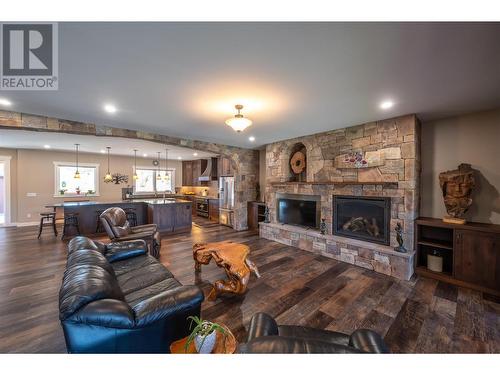 1505 Britton Road, Summerland, BC - Indoor Photo Showing Living Room With Fireplace