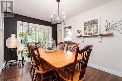 sliding doors to back deck - 53 7Th Street, Hanover, ON - Indoor Photo Showing Dining Room