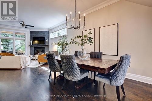 134 Westside Drive, Oakville, ON - Indoor Photo Showing Dining Room With Fireplace