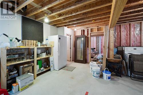 Basement with white fridge - 773 Terrien Way, Parksville, BC - Indoor Photo Showing Basement