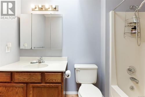 Full bathroom with  shower combination, vanity, and toilet - 773 Terrien Way, Parksville, BC - Indoor Photo Showing Bathroom