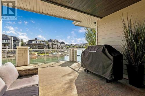 Partial Covered Deck Off Kitchen - 111 Mahogany Bay Se, Calgary, AB - Outdoor With Deck Patio Veranda With Exterior