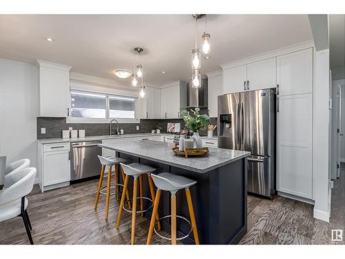 10213 75 St Nw, Edmonton, AB - Indoor Photo Showing Kitchen With Stainless Steel Kitchen With Upgraded Kitchen