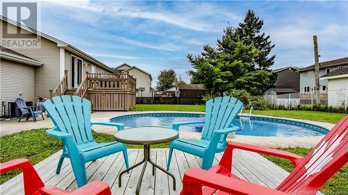 44 Elsie Crescent, Moncton, NB - Outdoor With Above Ground Pool With Deck Patio Veranda With Exterior