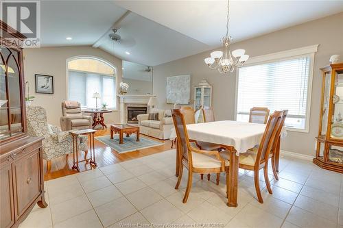 1461 Poisson Street, Tecumseh, ON - Indoor Photo Showing Dining Room With Fireplace