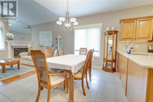 1461 Poisson Street, Tecumseh, ON - Indoor Photo Showing Dining Room With Fireplace