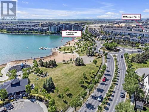 2417, 11 Mahogany Row Se, Calgary, AB - Outdoor With Body Of Water With View