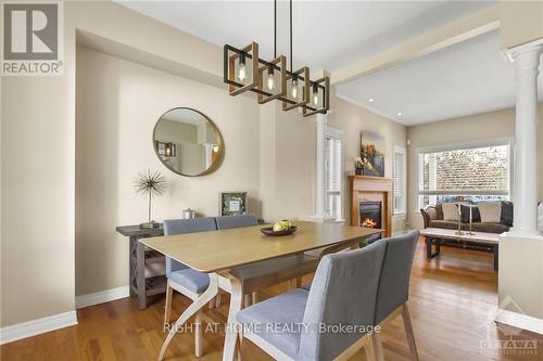 29 Cinnabar Way, Ottawa, ON - Indoor Photo Showing Dining Room With Fireplace