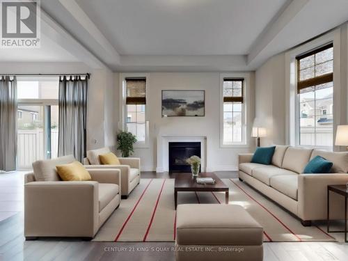 137 Faust Ridge, Vaughan, ON - Indoor Photo Showing Living Room With Fireplace