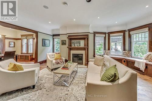 22 Hewitt Avenue, Toronto, ON - Indoor Photo Showing Living Room With Fireplace