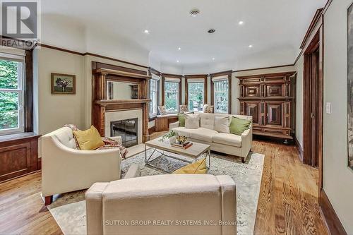 22 Hewitt Avenue, Toronto, ON - Indoor Photo Showing Living Room With Fireplace