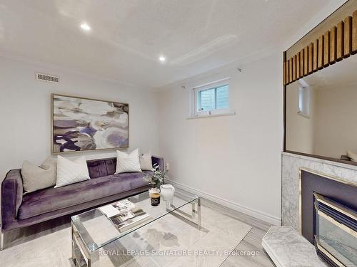 46 Sandbourne Cres, Toronto, ON - Indoor Photo Showing Living Room With Fireplace