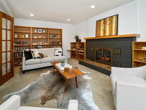 79 Botfield Ave, Toronto, ON - Indoor Photo Showing Living Room With Fireplace