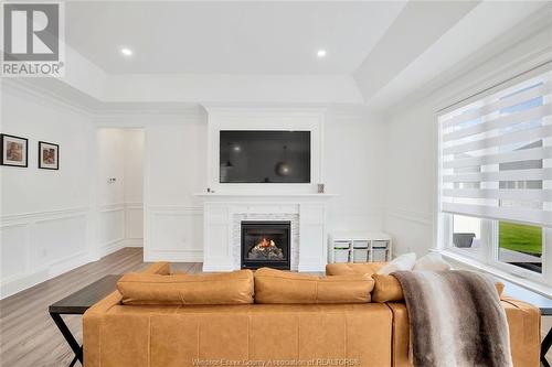 399 Brunmar, Lakeshore, ON - Indoor Photo Showing Living Room With Fireplace