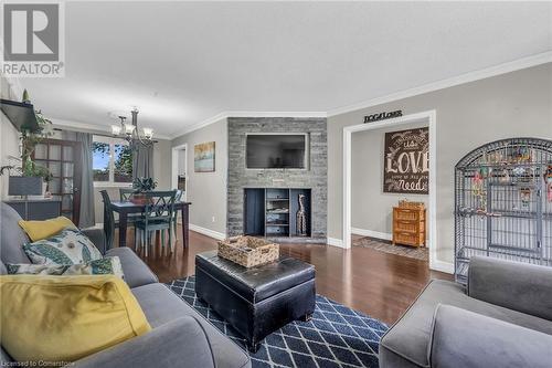 12 Mcnab Place, Caledonia, ON - Indoor Photo Showing Living Room With Fireplace