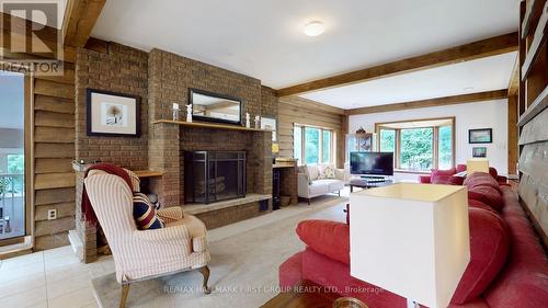 5 Shepherd Road, Whitby, ON - Indoor Photo Showing Living Room With Fireplace