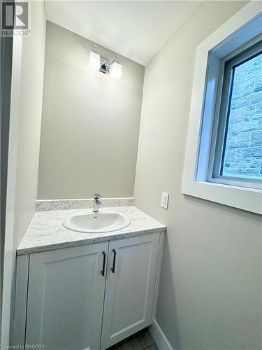 Powder room on the main floor - 384 Rosner Drive, Port Elgin, ON - Indoor Photo Showing Bathroom