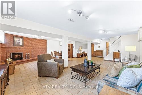 11 Renova Drive, Toronto, ON - Indoor Photo Showing Living Room With Fireplace