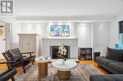 488 Roselawn Avenue, Toronto, ON - Indoor Photo Showing Living Room With Fireplace