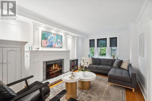 488 Roselawn Avenue, Toronto, ON - Indoor Photo Showing Living Room With Fireplace