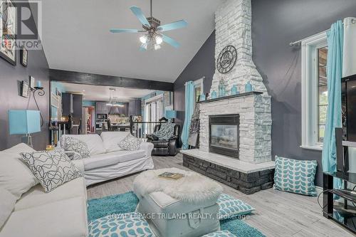 24920 Marsh Line, West Elgin (West Lorne), ON - Indoor Photo Showing Living Room With Fireplace