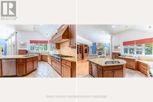 What a kitchen! - 9984 The Trail Trail, Lambton Shores (Grand Bend), ON - Indoor Photo Showing Kitchen With Double Sink