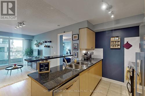 406 - 70 High Park Avenue, Toronto, ON - Indoor Photo Showing Kitchen With Double Sink