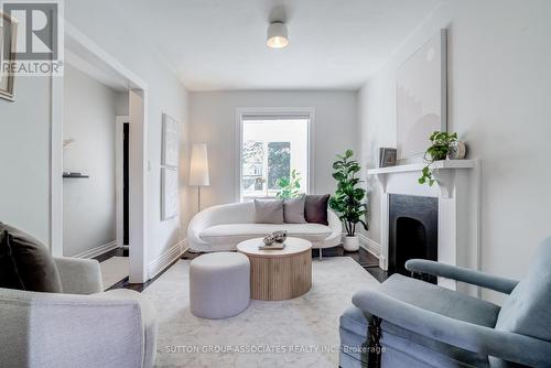 168 Gilmour Avenue, Toronto, ON - Indoor Photo Showing Living Room With Fireplace