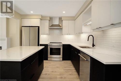 40 Bastien Street Unit# 11, Cambridge, ON - Indoor Photo Showing Kitchen With Stainless Steel Kitchen With Double Sink With Upgraded Kitchen