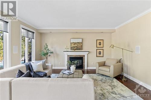 308 Shadehill Crescent, Ottawa, ON - Indoor Photo Showing Living Room With Fireplace