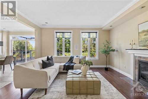 308 Shadehill Crescent, Ottawa, ON - Indoor Photo Showing Living Room With Fireplace