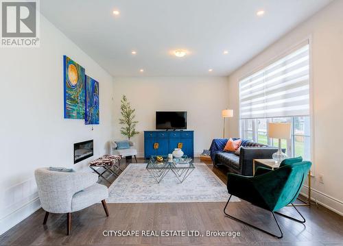 2405 Irene Crescent, Oakville, ON - Indoor Photo Showing Living Room With Fireplace