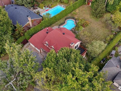 Aerial photo - 2050 Rue Montarville, Saint-Bruno-De-Montarville, QC - Outdoor With In Ground Pool With View