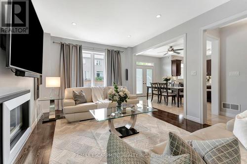 39 Morning Mist Drive, Hamilton, ON - Indoor Photo Showing Living Room With Fireplace