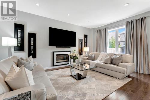 39 Morning Mist Drive, Hamilton, ON - Indoor Photo Showing Living Room With Fireplace