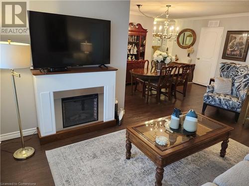 1415 Ghent Avenue Unit# 905, Burlington, ON - Indoor Photo Showing Living Room With Fireplace